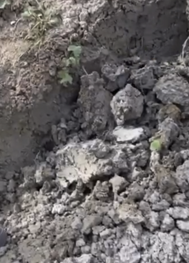 The pit — raw clay coming up from the earth