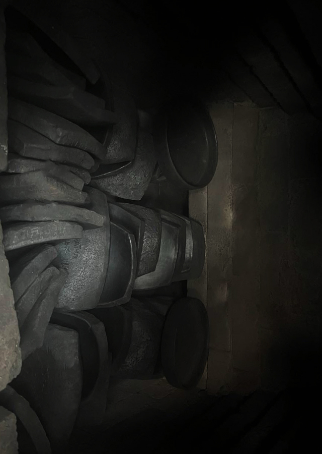 The cellar — vessels stored beneath the earth